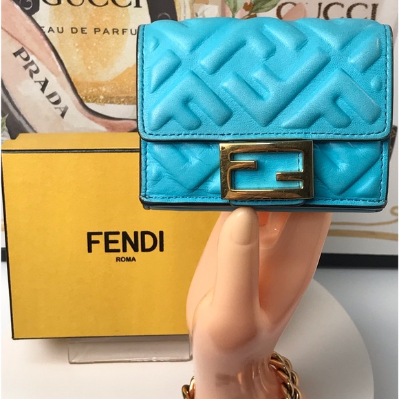 FENDI Baguette Micro Trifold Wallet 😍💙 - Picture 16 of 17
